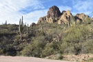 The landscape is one of brush, cacti and amazing outcroppings of rock.