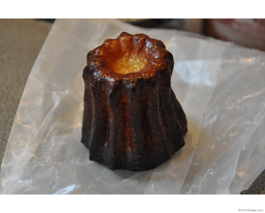 Ben also wanted me to try the cakes, so gave me this canelé to take away.