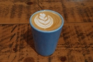 A flat white (what else?), this time in my Therma Cup.