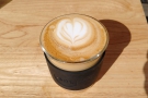 An excellent flat white from a recent visit, this time in my SoL Cup.