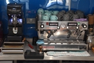 The all important La Marzocco Linea espresso machine, plus Mythos 1 grinder.