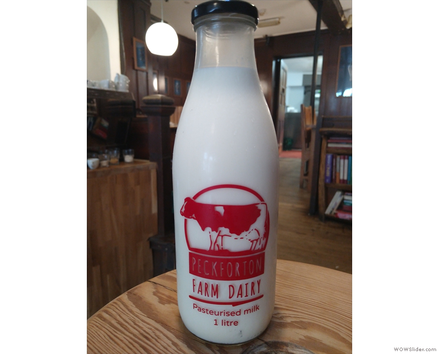 ... which Sam made using this milk from Peckforton Farm in Cheshire.
