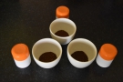 I then followed a standard cupping procedure, first coarsely grinding the coffee...