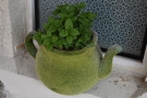 Riverbanc has some neat features, including this tea/plant pot out on the decking.
