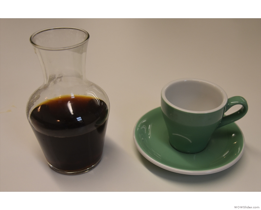 ... roasted by Square Mile, served in a carafe with the cup of the side.