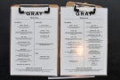 Gray has a slightly different weekday/weekend breakfast menu (weekends have brunch).
