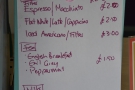 However, there's more than just cake. Sarah's is a fully-fledged cafe. Here's the menu...