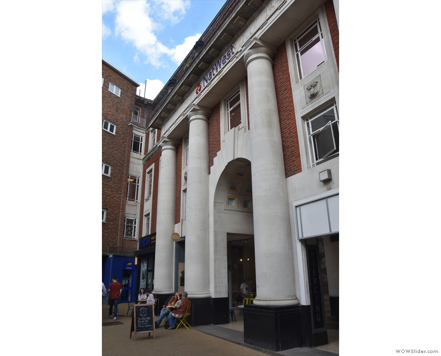 The classical columns of Coventry's magnificent Natwest building is home to...