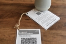 There's the QR Code for the NHS app on the tables, but to order, you have to go up to...
