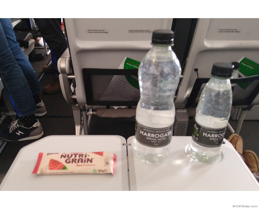 In flight catering was a bit limited. I only got an extra bottle because of my Gold status.