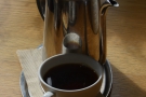 I'll leave you with an artful shot of the pour-over in the cup.
