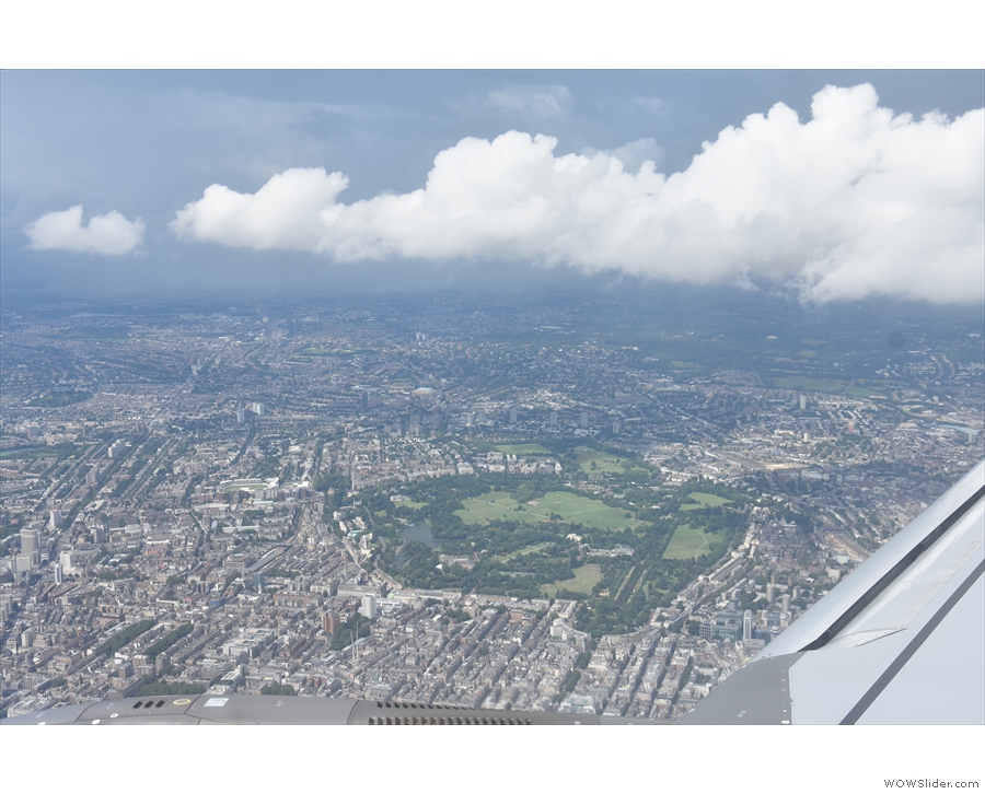 Looking up, that's Regent's Park to the north.