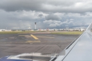 Now to play the taxiing game. First we go past Terminal 3 and the control tower...
