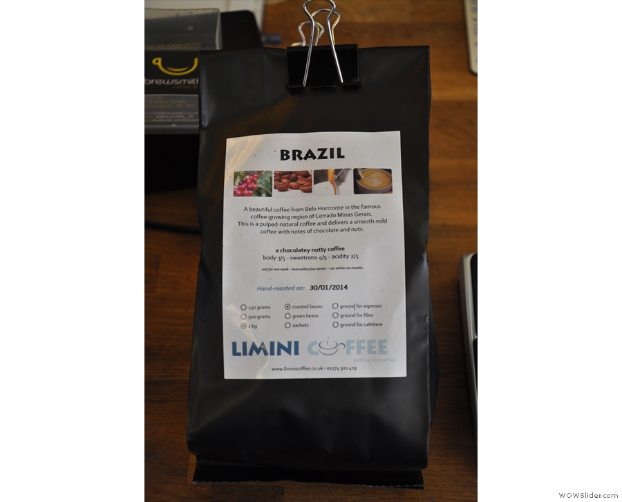 Andy also persauded me to try a sample of the regular Brazilian via bulk filter...