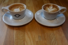 ... and we had a pair of flat whites...