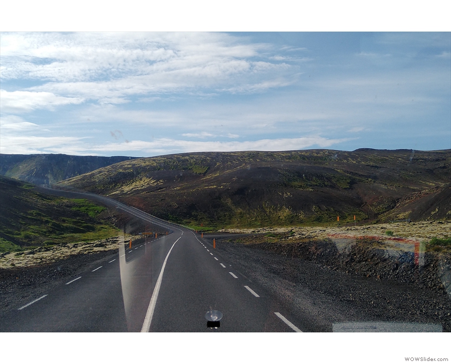 Soon we were heading over the hills in the centre of the Reykjanes Peninsula on Route 42.