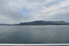 The view across the bay to the northern end of Viðey Island, Esjan in the background.