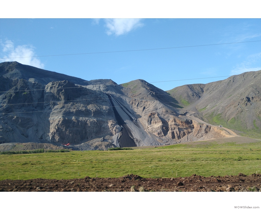 A rare quarry in the mountains west of Selfoss.