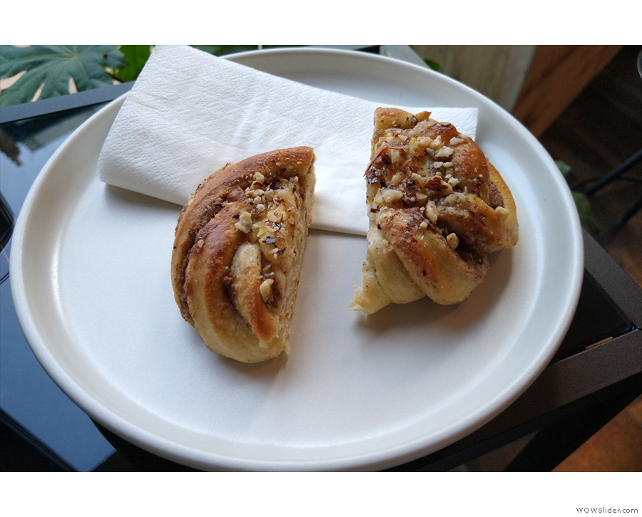 ... cinnamon and hazelnut pastry, which was lovely (and served warm).