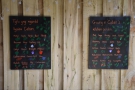 ... and has details of what's growing in Caffi Caban's kitchen garden.