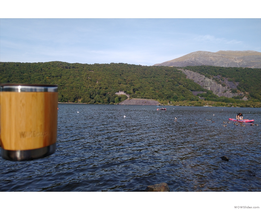 ... which we enjoyed on the shores of Llyn Padarn, before taking our coffee on to...