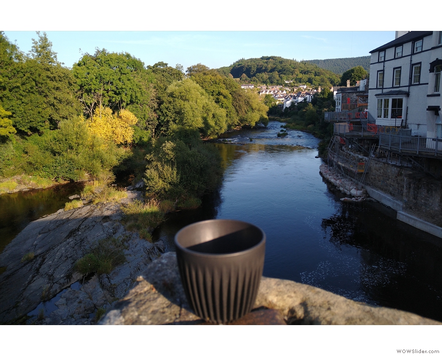 The obligatory view downstream from Llangollen Bridge and, for good measure...