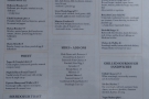 I visited twice, on both occasions for lunch, with this extensive menu to choose from.