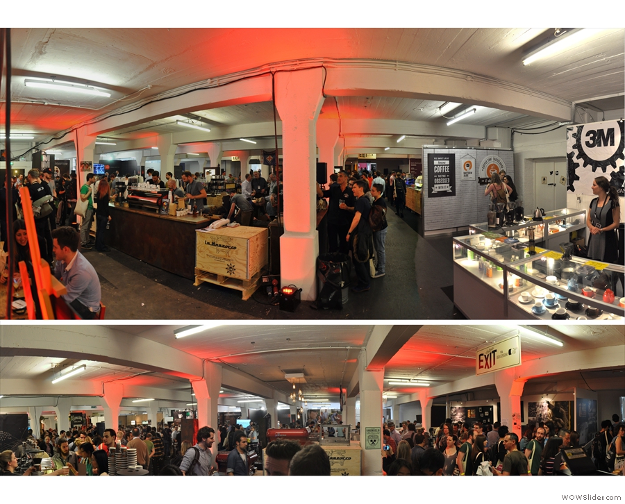 Two views of the (organised) chaos that it the True Artisan Pop-up Cafe...