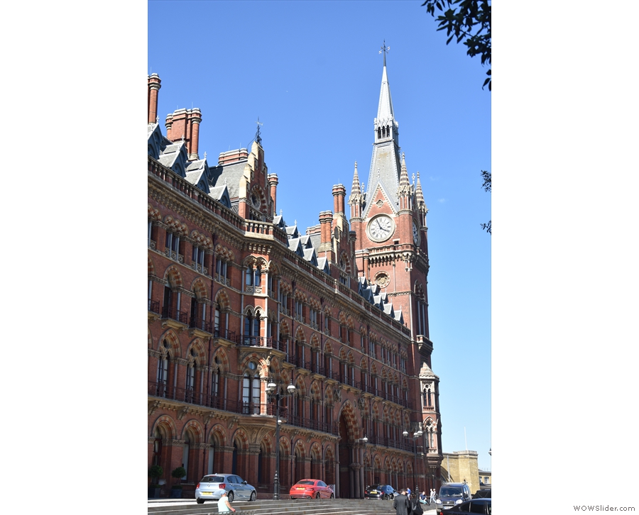 Rather than go directly into St Pancras station, I took some photos of the facade.