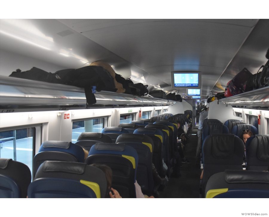 As well as the luggage racks at either end, there's plenty of space on the overhead racks.