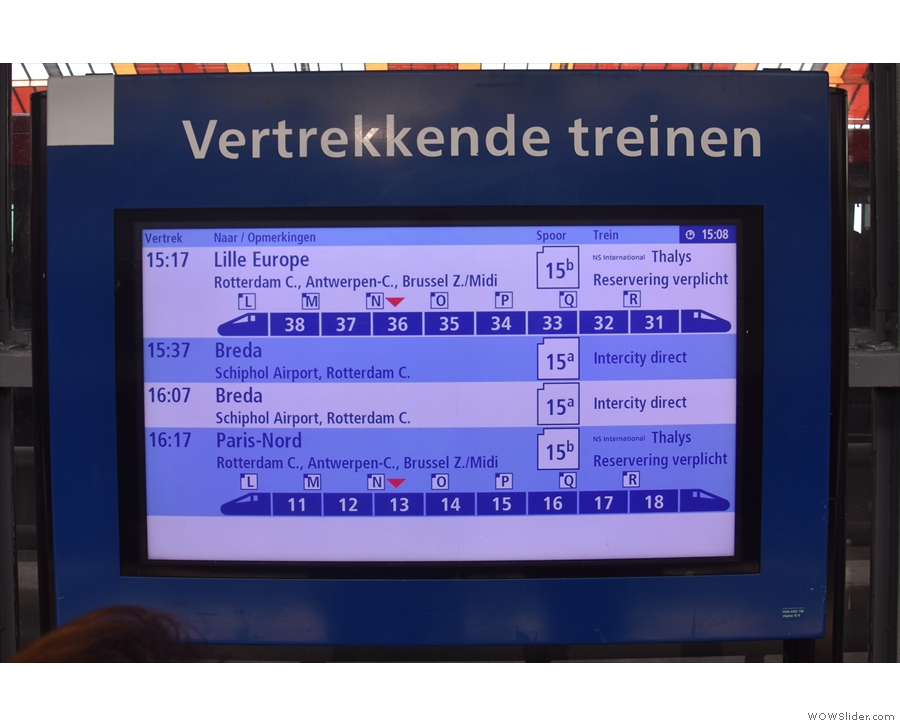 A quick check of the monitor with its handy train diagram. I am in Carriage 37, so that's...