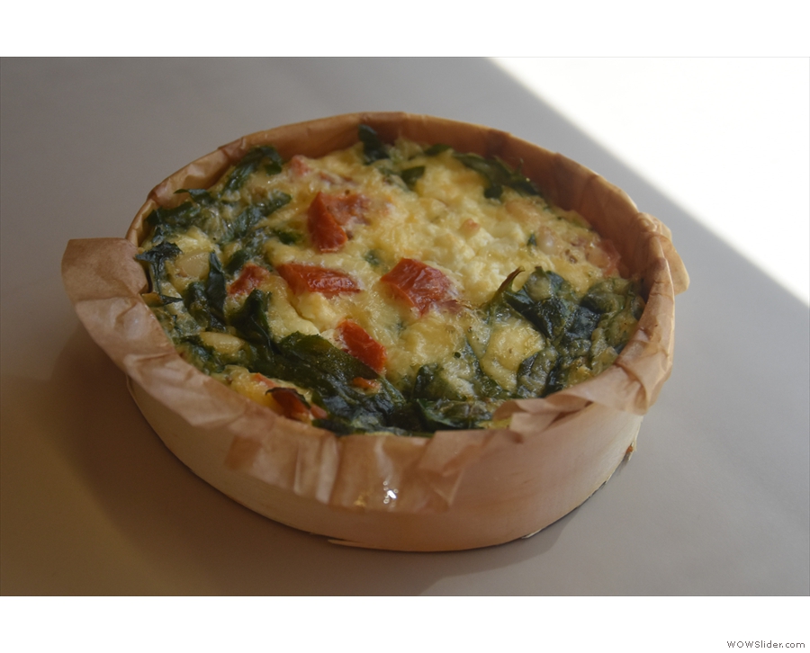 ... and, to save a trip to the cafe bar, I had a quiche which I'd picked up at Back to Black.