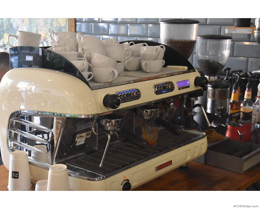 And here's the espresso machine, seen the right way around.