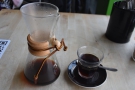... through the Chemex, served with a glass on the side, which is where I'll leave you.
