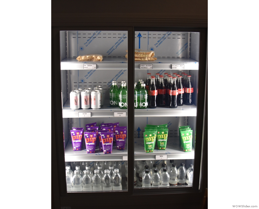 ... with grab and go items (mostly drinks) in the chiller cabinet...
