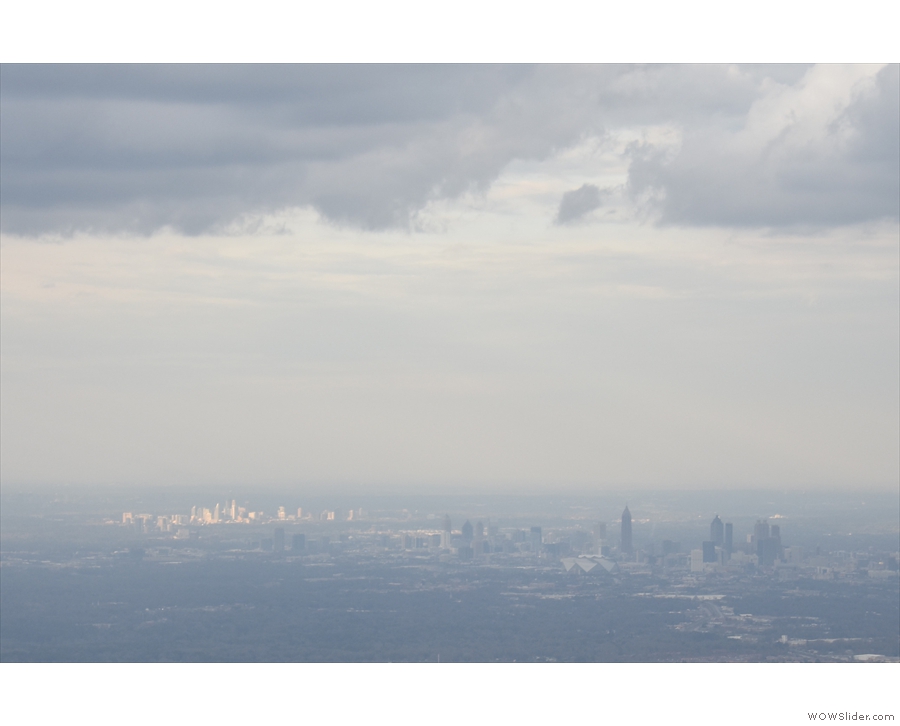 Downtown Atlanta, seen from the air during my last visit to the USA, in March 2020.