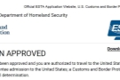Success! My ESTA application was approved within a day!
