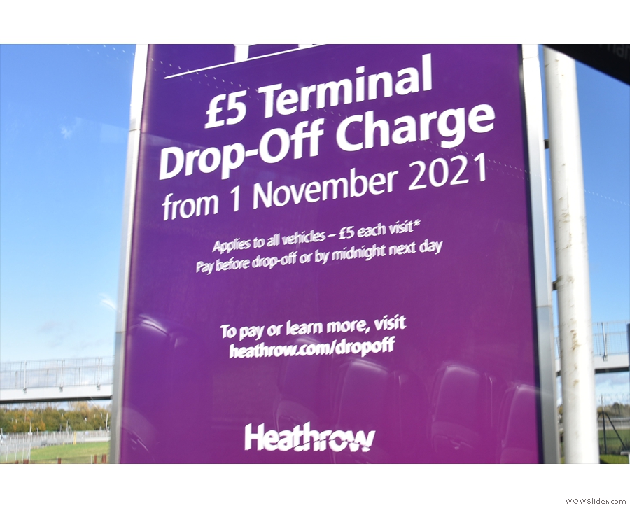 Since I was last here, being dropped off in July, a £5 charge has been introduced.