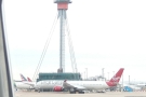 ... which meant taxiing the full length of the airport, past the control tower...
