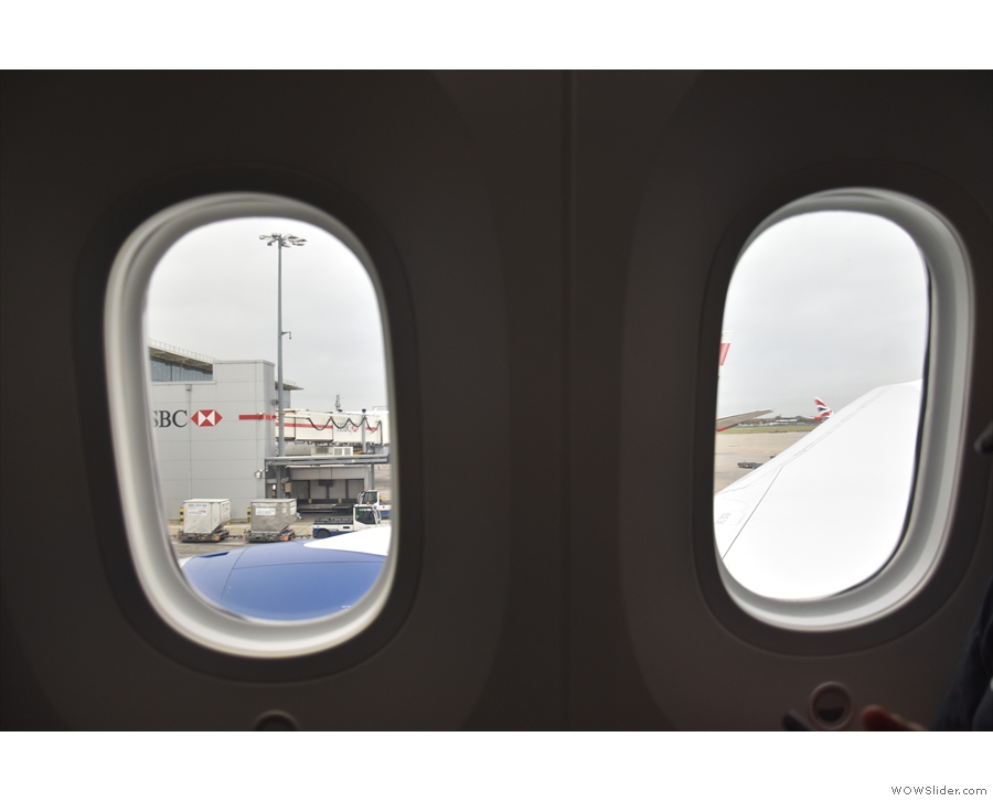 We get two decent-sized windows. Although I was in the aisle seat, I got good views.