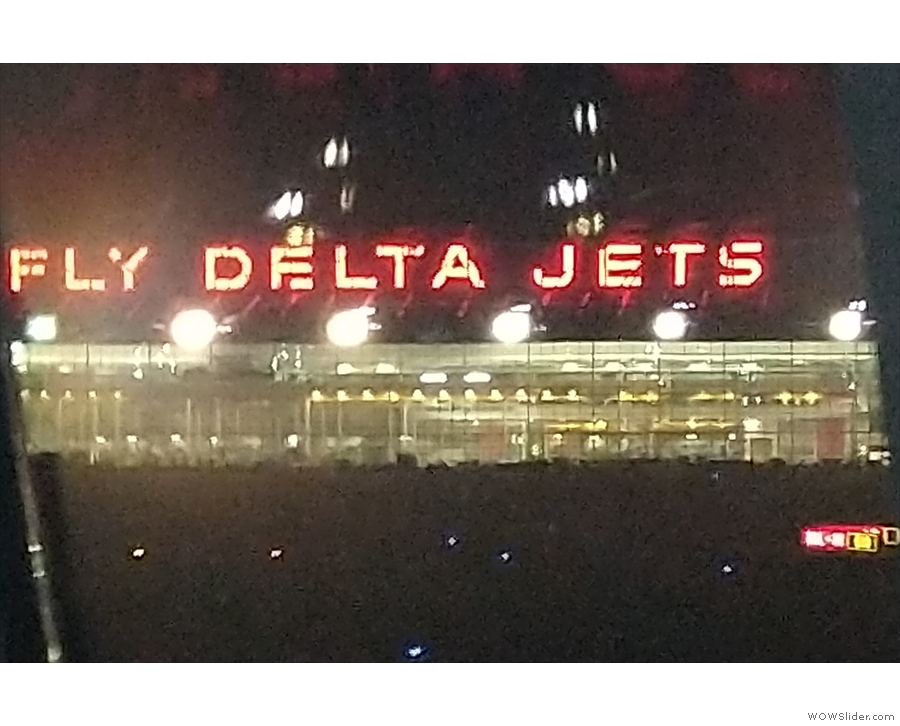 Almost the first sight I saw through the window after landing. Atlanta is Delta's main hub.