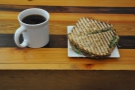 Et voila, my coffee and sandwich!