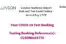 ... which left Collinson, which I had used for the flight out, so I booked a test for 07:15