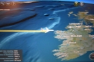 As we approached the west coast of Ireland, the cabin lights came on and it was time...
