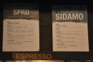 ... was also one of the two espresso choices. There's plenty of detail about the beans too.