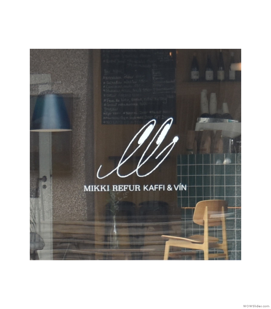Mikki Refur, a stylish coffee shop/wine bar with some fabulous lighting.