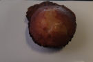 A rather unflattering picture of the blueberry muffin.