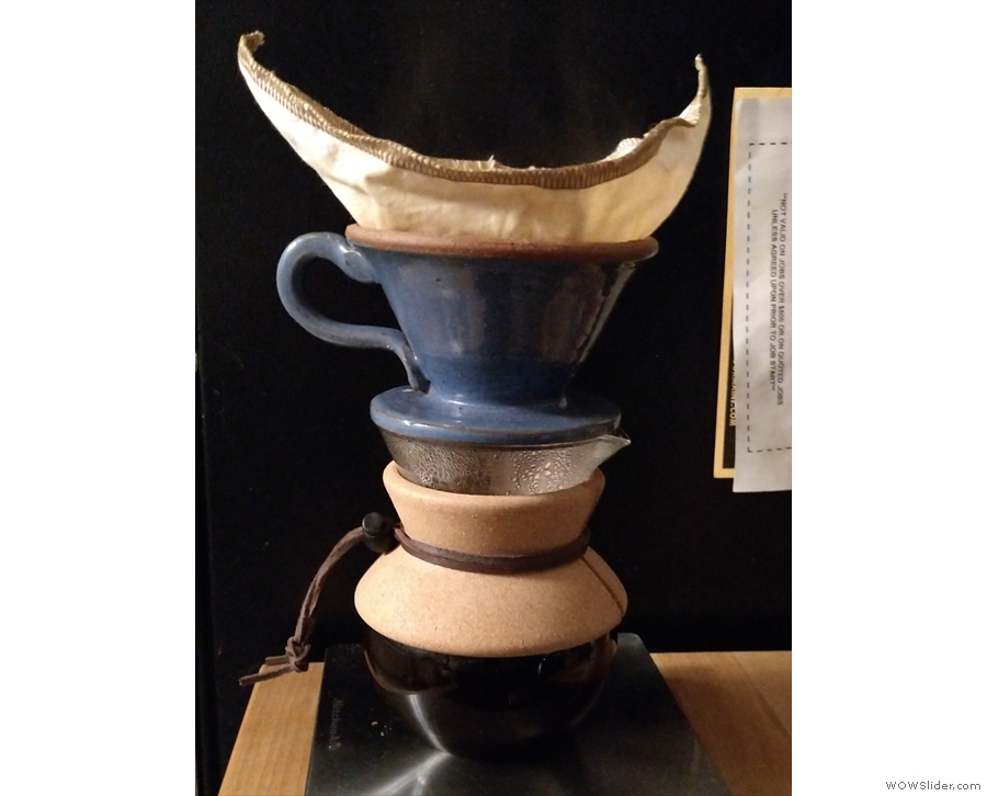 ... and regular pour-overs through the day, usually made with the V60, with the...