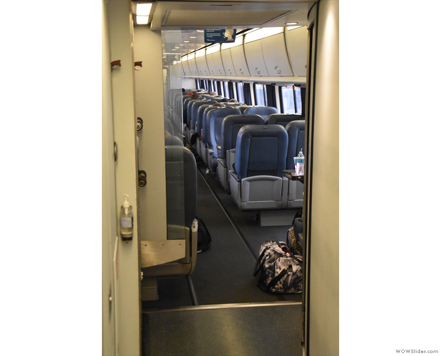 The view from the vestibule into the coach/car/carriage.