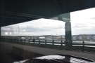 US 1 takes the Maurice J. Tobin Memorial Bridge over the Mystic River...